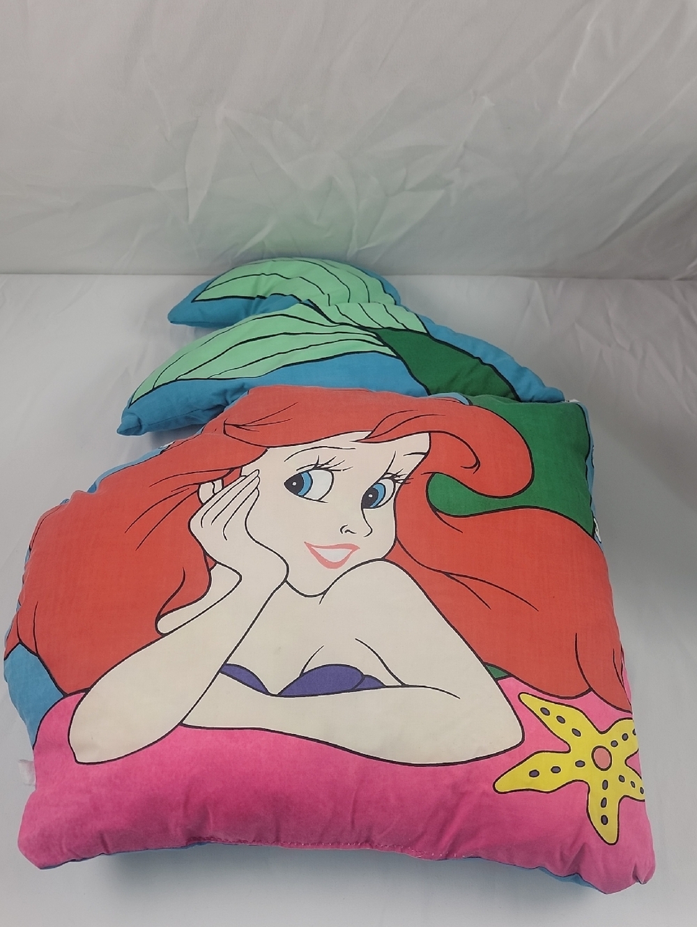 Ariel Kids' Decorative Pillow - Red Hair Mermaid Design
